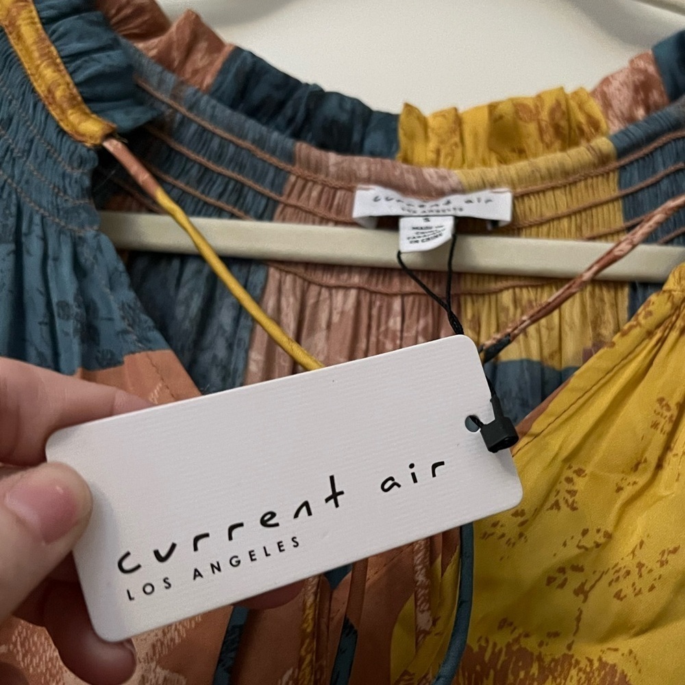 Current Air Patchwork Mini Dress - Blue, Yellow, … - image 8